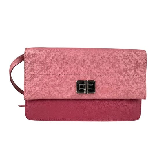 Auth PRADA Shoulder Wallet Crossbody Bag Pink Leather - Picture 1 of 12